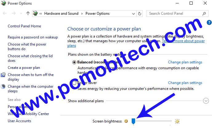 how to lower brightness on pc